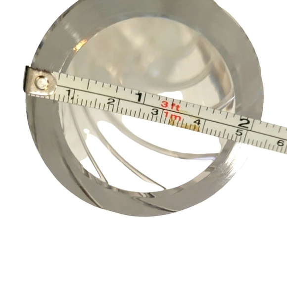 Tiffany & Co. Lead Crystal Bud Vase Cut Diamond Optic Swirl Design - Picture 7 of 8